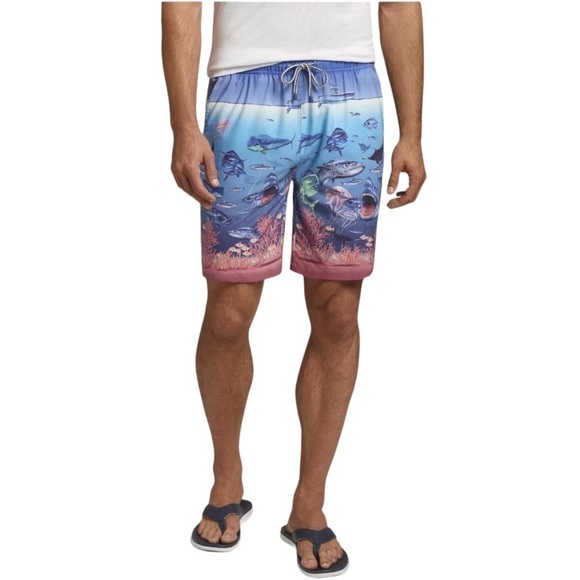 Peter Millar Mens Seaside Ocean Traffic Swim Trunks Size XL - Picture 2 of 15